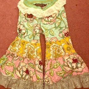 Size 2T Mustard Pie ruffle pants